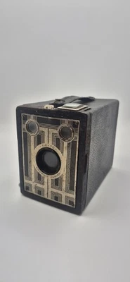 Vintage Kodak Brownie Junior Six-20 Jr 6-20 Film Camera Art Deco Box 1950's - Photo 1/4