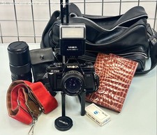 MINOLTA X-700 35mm Film SLR MD Rokkor 50mm f1.7 Lens W/ Accessories Bag - Used