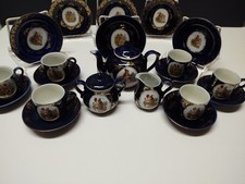 Royal Bayreuth, Cobalt, Courting Scene, Childrens' Tea Set 