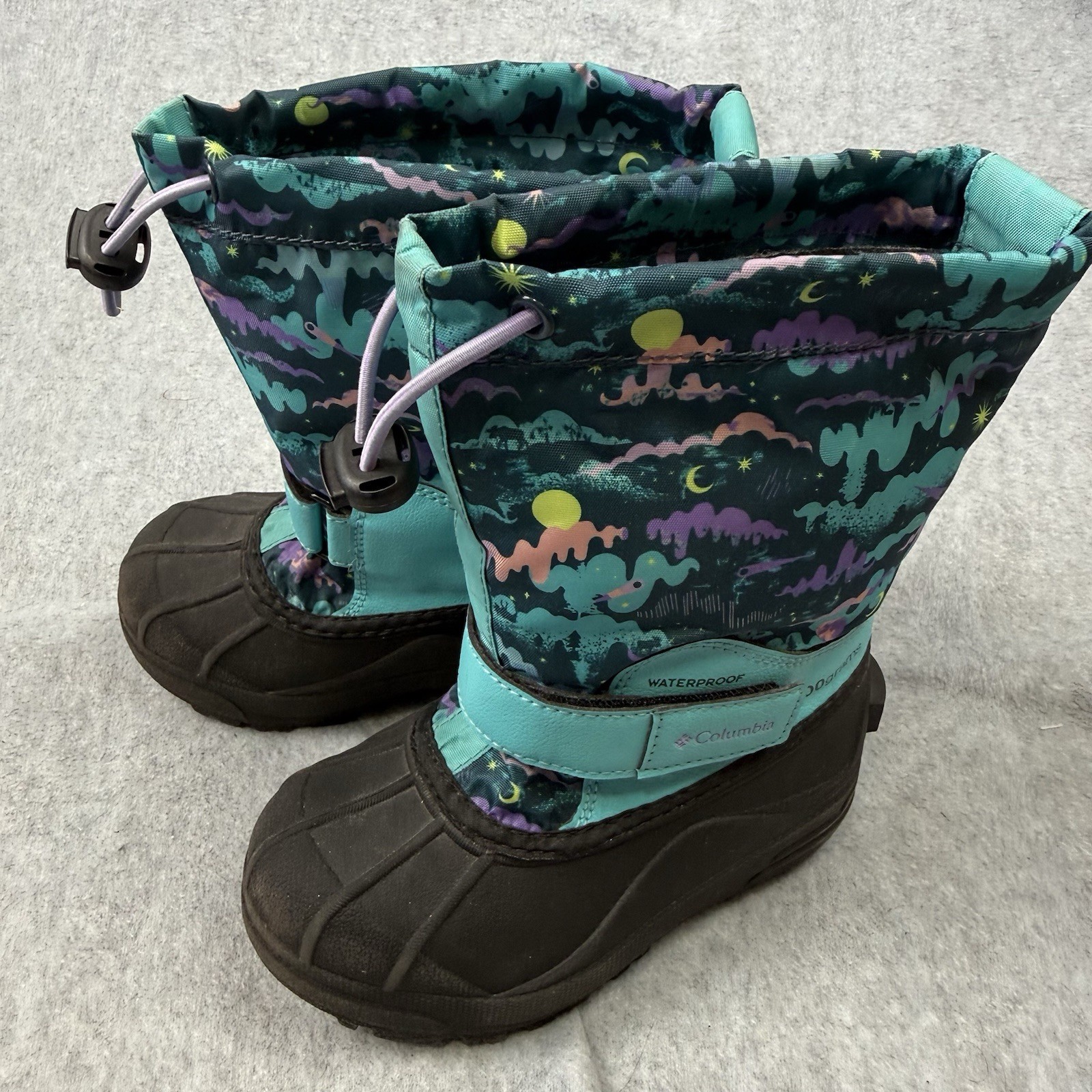 Columbia Snow Boots Youth Girls 10 400 Grams Waterproof Green