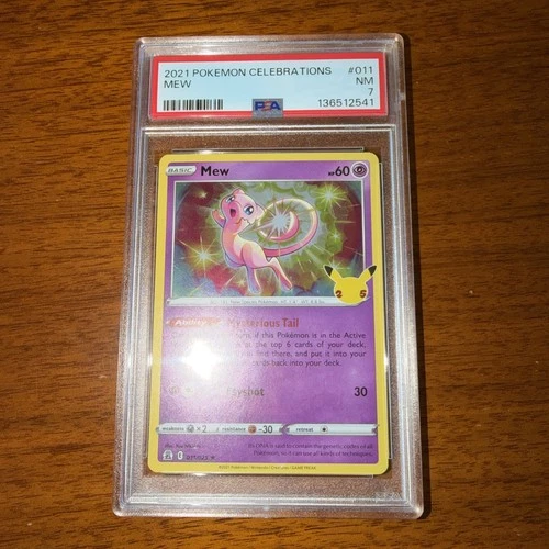 Pokémon Mew TCG Card Celebrations 011/025 Holo Rare 2021 25th Anniversary PSA 7