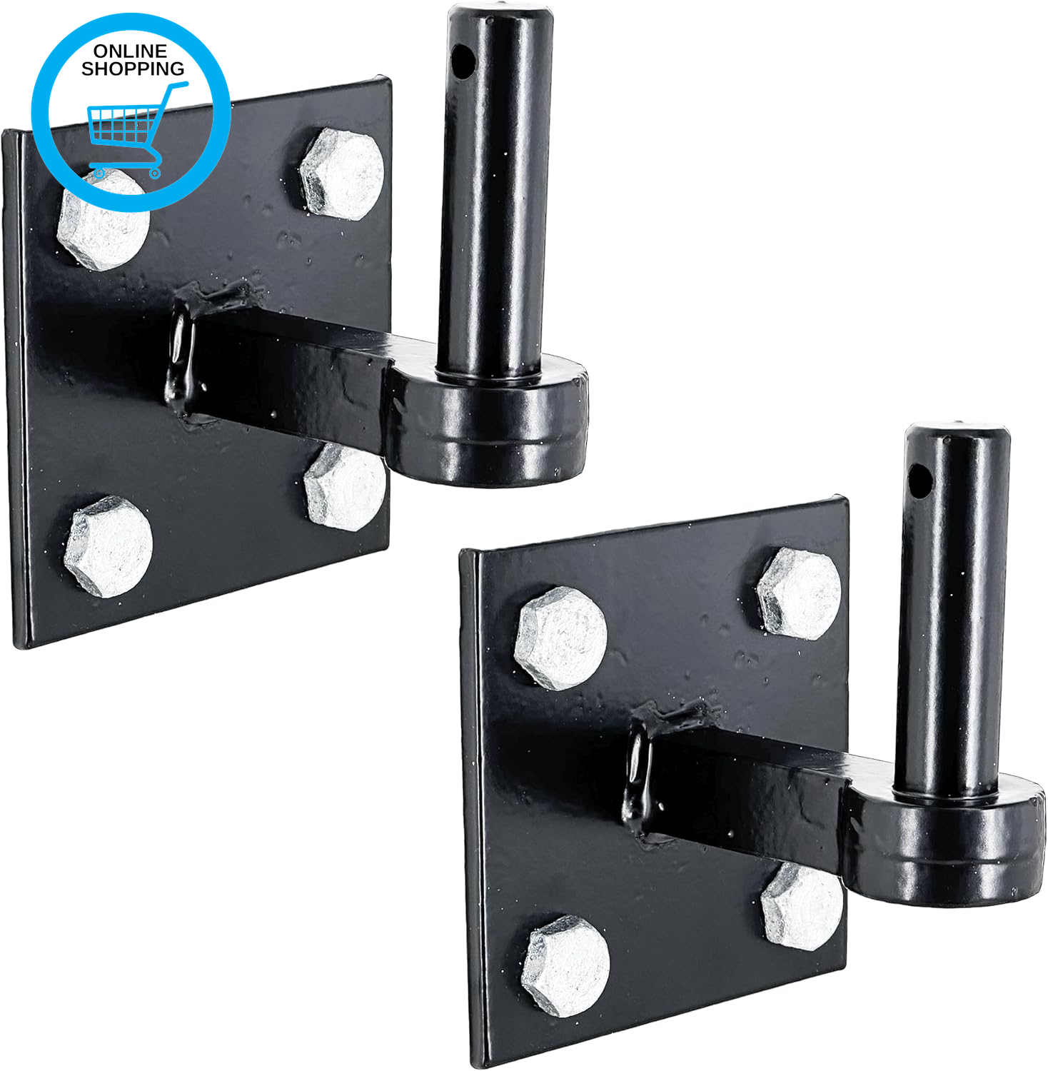 ® 2 Pack Heavy Duty Gate Hinges, 19Mm Gate Hooks on Plate, to Suit Driveway and