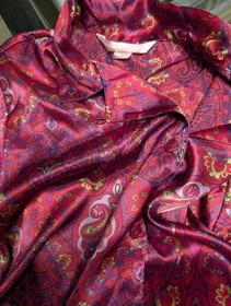 VICTORIA'S SECRET satin Pajama Set Small Paisley Pink MINT CONDITION NWOT