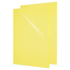 1/8 Inch Thick Acrylic Sheets, 2Pack 10x8 Inch Plastic Sheet Fluorescent Yellow