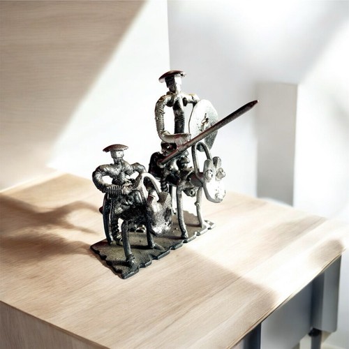 Don Quixote/Quijote Und Sancho Pancer Metal Sculpture - Bild 3 von 9