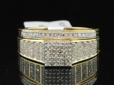 3.00 Ct Round Cut Moissanite Wedding Bridal Ring Set 14k Yellow Gold Plated