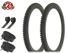 ALTA 27.5" x 2.20 M.T.B Tires – Aggressive Knobby w/48mm SCHRADER TUBES (6pc).