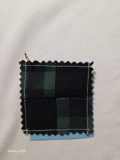 Pocket Prayer Quilt,Handmade,Cross,Christian,Green,Black