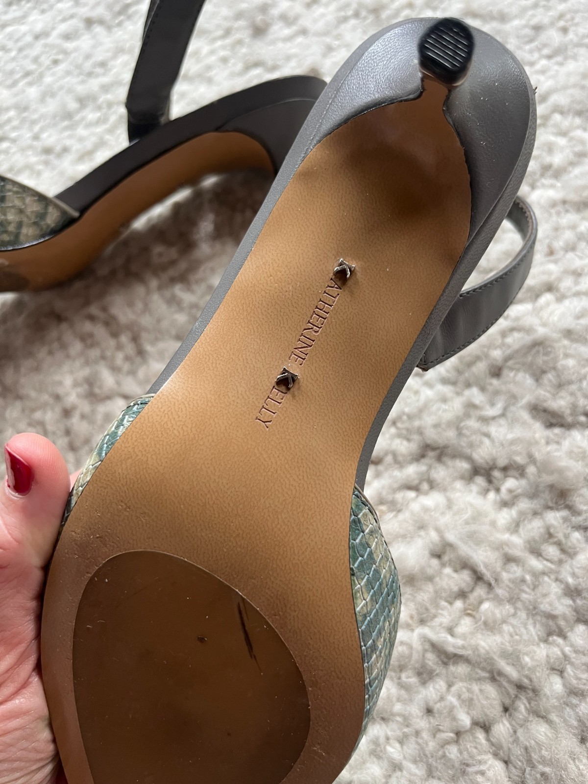 Katherine Kelly Python Slingback Pumps Heels Kitt… - image 4