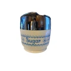 Vintage Gemco Snowflake Garland Milk Glass Sugar Bowl w/Lid Pyrex Compatible