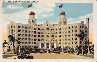 Miami Florida ~ Nautilus Hotel ~ 1926 Postkarte Sich Danville Kentucky