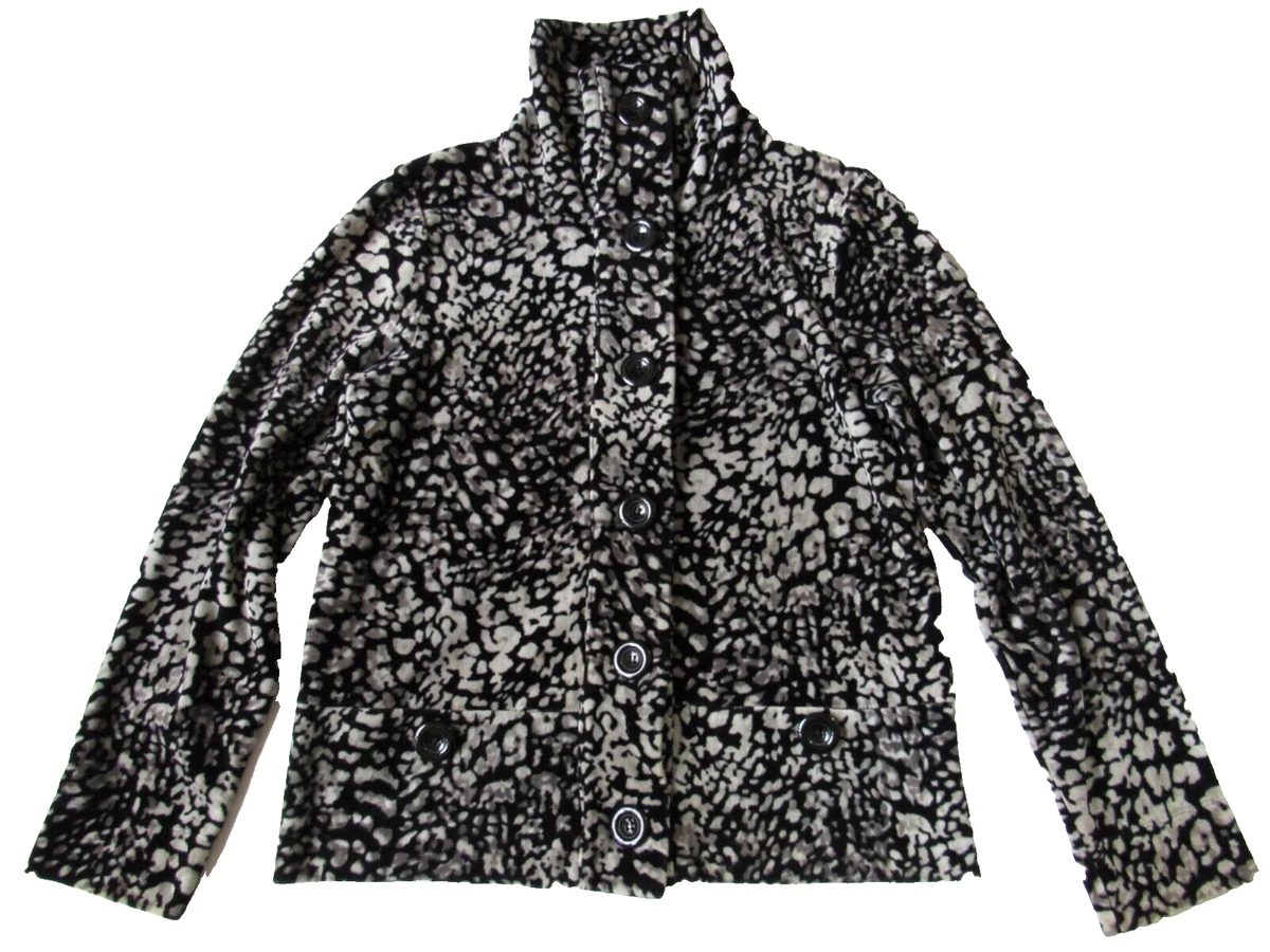 JONES NEW YORK ヒョウ柄ジャケット Jones New York Animal Print Hoodies & Sweatshirts for Women for