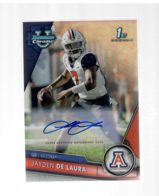 Jayden De Laura 2023 1st Bowman Chrome U Auto Refractor 137/499 Autograph  # 30
