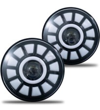 2 Pc 7 Round White Headlights Hilo Beam Compatible With Jeep Wrangler Tjjkcj 2 Pc 7 Round White Headlights Hilo Beam Compatible With Jeep Wrangler Tjjkcj