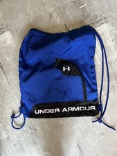 Under Armour UA Drawstring Backpack Sack Pack Sport Bag Blue