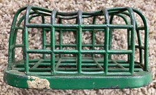 ANTIQUE BRASS CAGE FLOWER FROG/4.5x2.5x2.25  /GREEN/DAZEY FLOWER HOLDER CO/CALIF