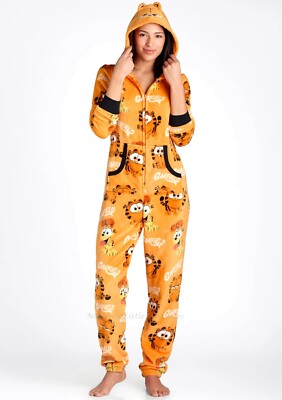 Garfield Union Suit One Piece Pajamas Pants Women Men Halloween Costume  Size S