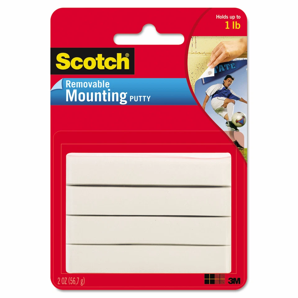 Scotch Adhesive Putty Nontoxic 2 oz Artwork Photos Paper - Removable 2-Count - Image 2 of 3