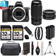 Nikon Z50 Camera 16-50mm Lens 50-250mm 64GB Kit Tripod 1yr Warranty