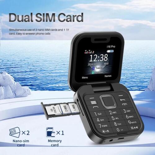 2025 New Mini Flip Mobile Phone 2 SIM Card Small Display Foldable Cell S0B3