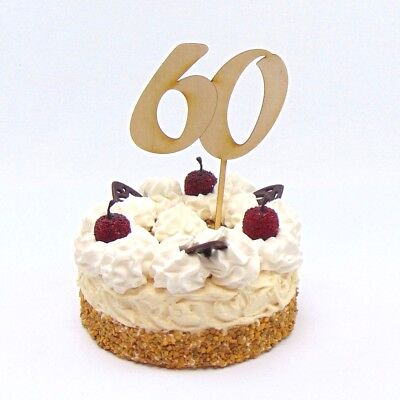 Zum 60 Geburtstag Torten Zahl Aus Holz Zum 60 Hochzeitstag Cake Topper Ebay