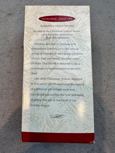Hallmark 'Christkindl' 2nd In Christmas Visitors Series Dated 1996 Ornament NEW - Picture 2 of 3