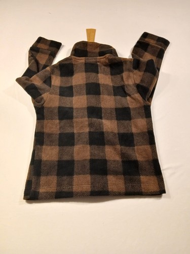Skims Flannel Pajama Shirt Boys Size 4 Plaid Collar Button Front AP-SET-2251 G99 - Picture 2 of 3