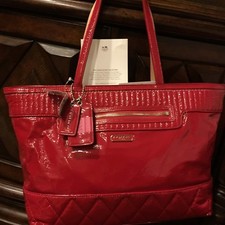 Coach Poppy Cherry Tote