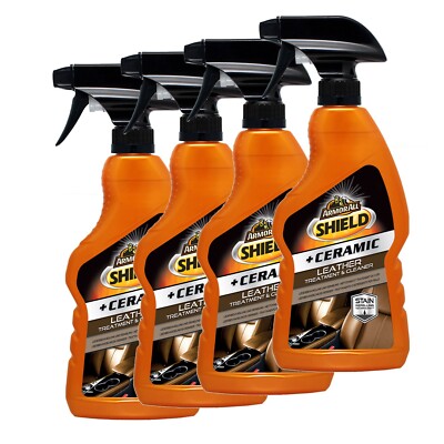 4 x ARMOR ALL Shield +Ceramic Leather Cleaner Spray 500ml