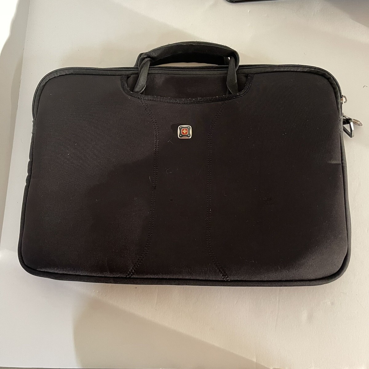 SWISSGEAR X Soft Briefcase Laptop Bag w/ Zip Closures Black