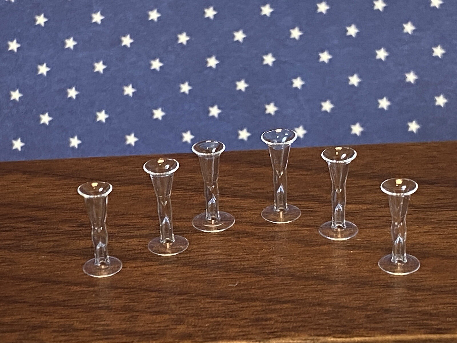 16 Piece Vintage  Hand Blown Clear Glass Stemware