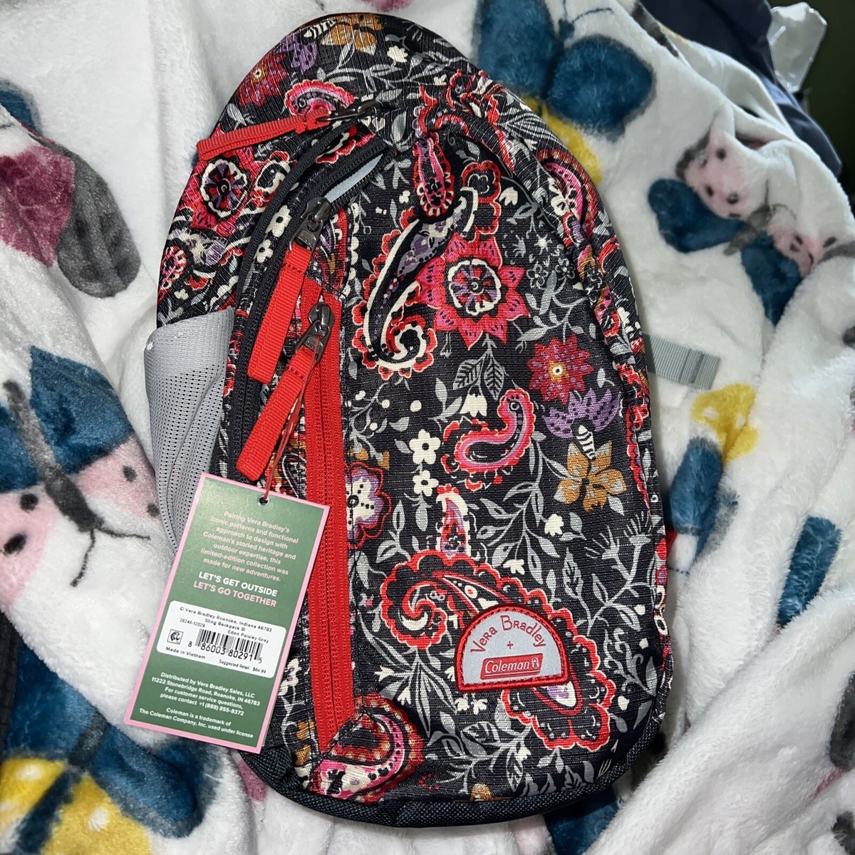 Vera Bradley x Coleman Sling Backpack Eden Paisley bag Vera Bradley Coleman Sling Backpack Crossbody | Mercari main image 4