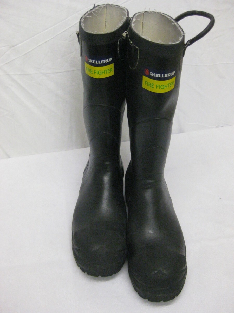 SKELLERUP FIREFIGHTER SUPER SAFETY RUBBER FIRE WELLINGTONS STURDY