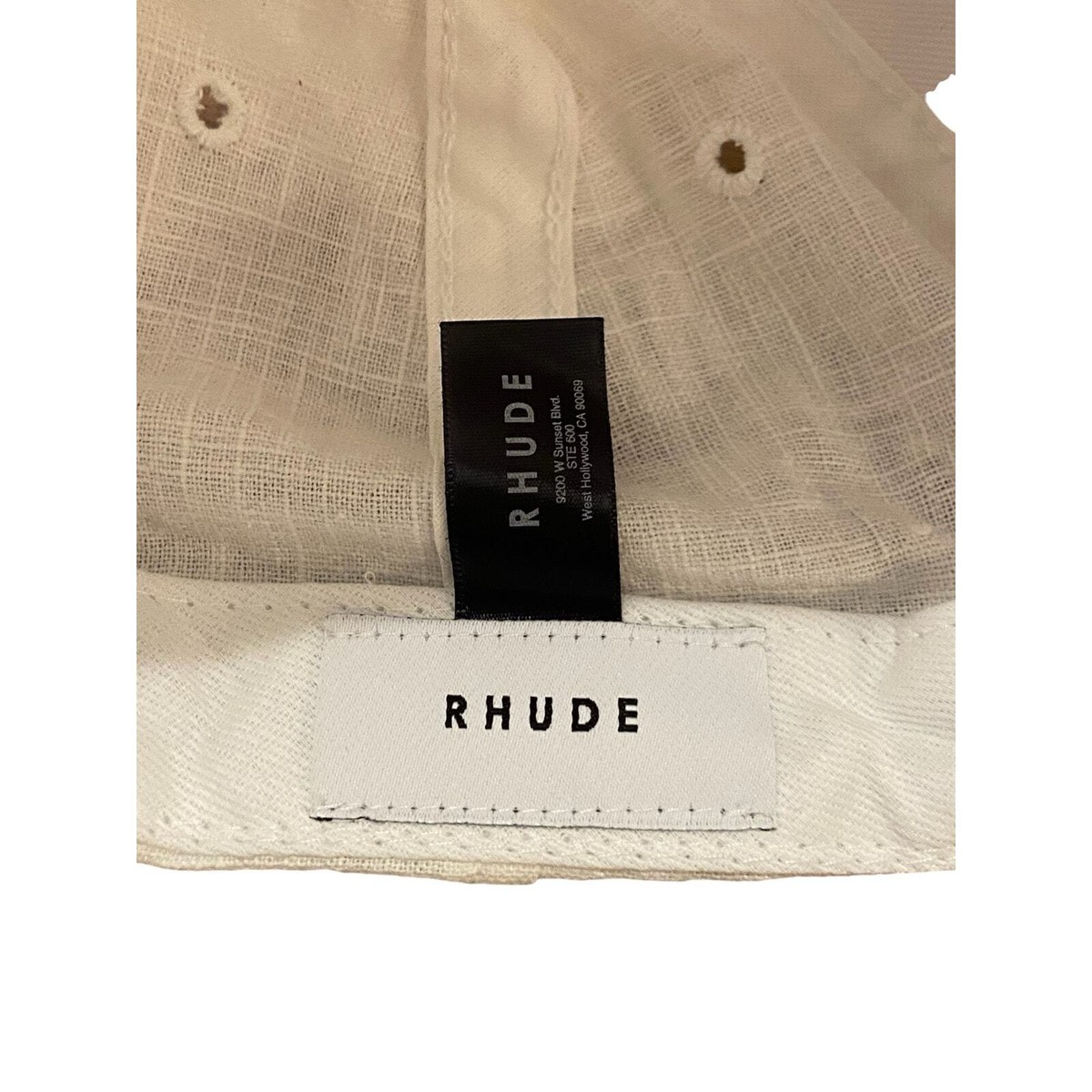 Rhude Azur Logo-Embroidered Linen Adjustable Baseball Cap
