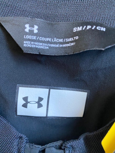 Mens Under Armour Storm Full Zip Warmup Jacket Black Loose Fit