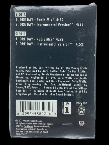SEALED, Dr. Dre – Dre Day, slipcover, 1st edition, audio cassette, US, 1992 - Picture 2 of 3