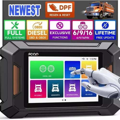 FCAR Diesel Heavy Duty Truck Scanner OBD Diagnostic DPF Regen For Volvo Mack - Picture 1 of 11