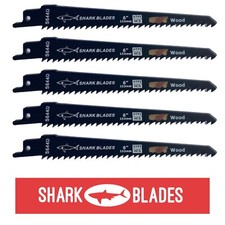 5 x Shark Reciprocating Saw Blades S644D Fast Clean Wood Cutting Blades