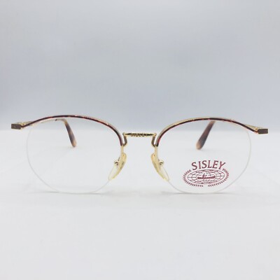 SISLEY Vintage Brille Made In Italy 039-604 49/18 140 Gold /Rot