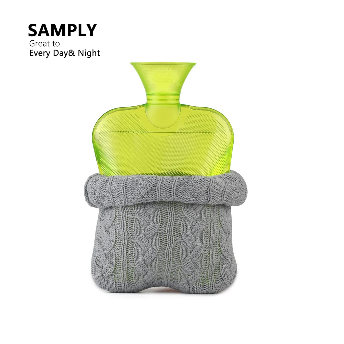 2L Hot Water Bottle Rubber Hot Compress Cold Therapy for Headache