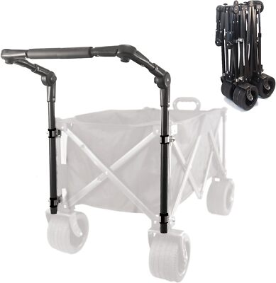 Folding Universal Wagon Push Handle Adjustable Handle Attachment 