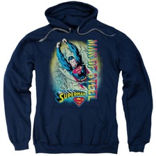 SUPERMAN BREAKTHROUGH Licensed Adult Hooded Sweatshirt Hoodie SM-3XL