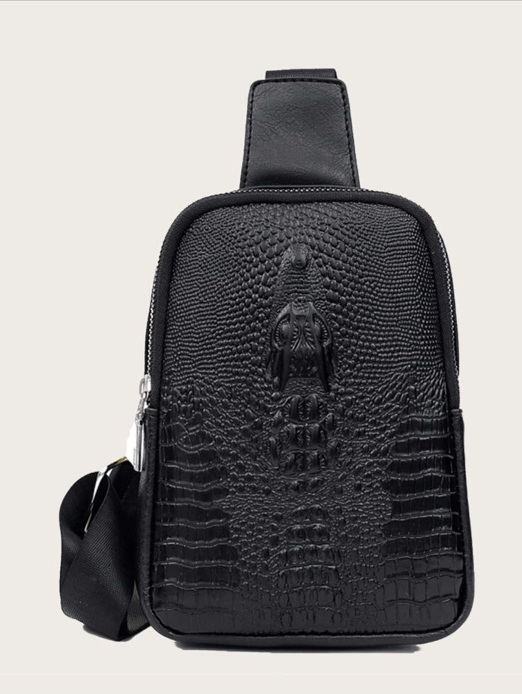 Men Croc Embossed Sling Bag | eBay display picture 3