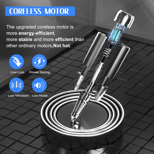 Professional Nail Drill Machine for Acrylic Nails, 35000 RPM Electric Nail File - Picture 2 of 12
