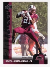 2011 Upper Deck Star Rookie RC Korey Lindsey-Woods #166 South Illinois Salukis