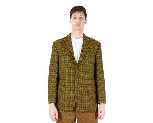 Harris Tweed Jacket Men's L Vintage 80s USA Made Wool Multi-Color