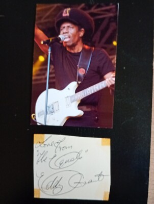 EDDY GRANT THE EQUAL signed Page With clear ink signature I DONT WANNA DANCE
