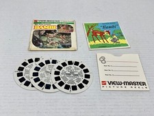 Vintage View-Master Bambi 3 Reel Set w/ Sleeve  Booklet - 1970's B400