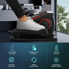 Under Desk Elliptical Electric Mini Ellipse Leg Exerciser w/Remote Control LCD