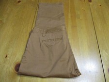 Lands' End Womens Mid-Rise Straight Leg Brown Pants, Slim Leg, Chino Size 14